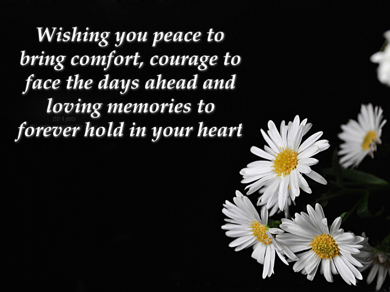 Short condolence msg..